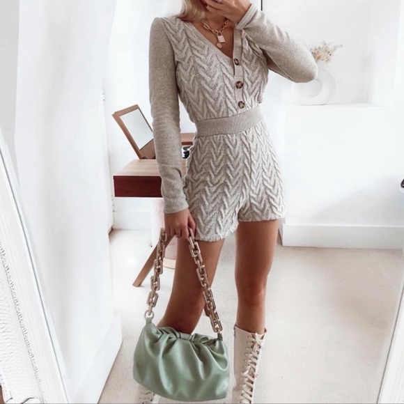Zara Cable Knit Jumpsuit NWT - Picture 6 of 15